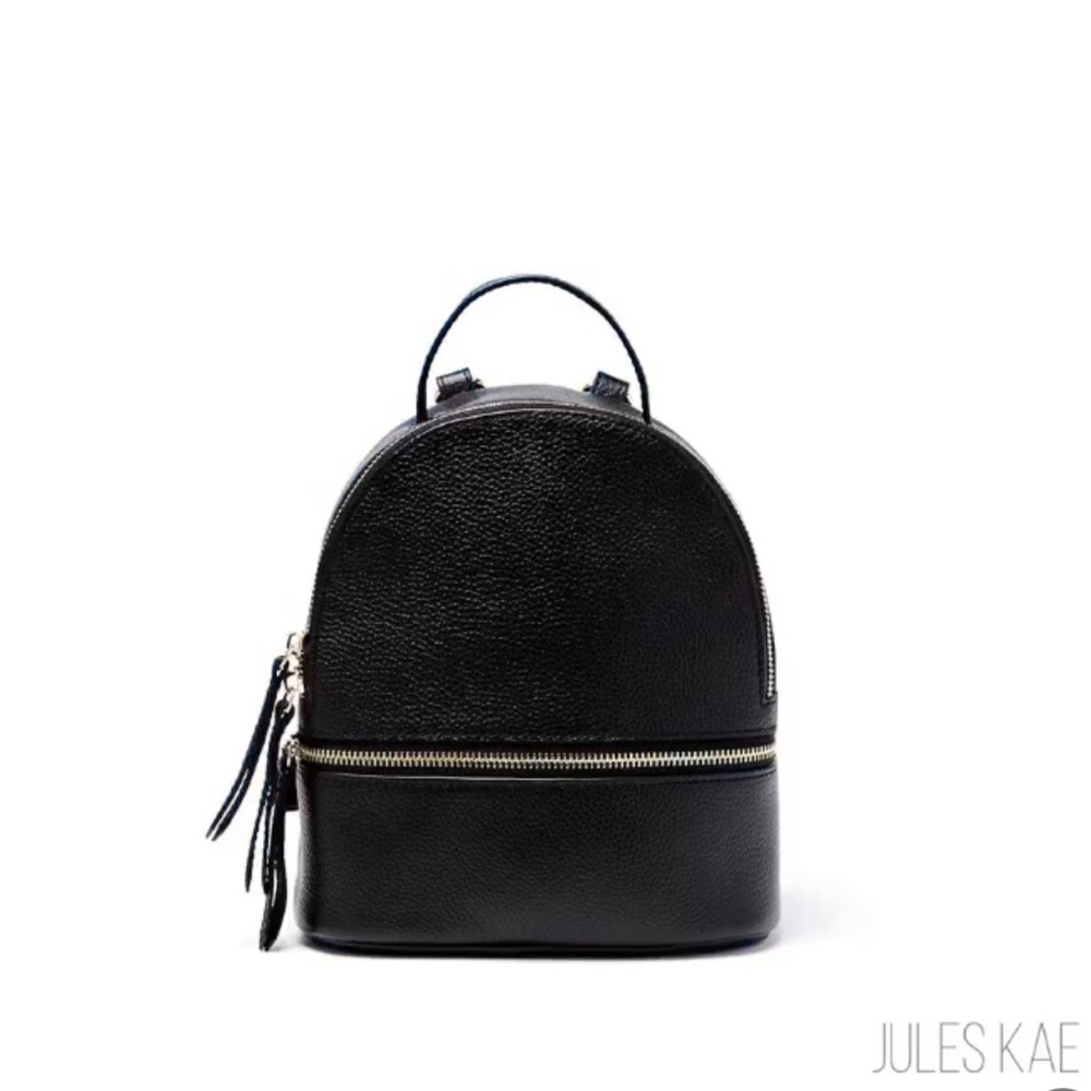 Sleek Black Mini Backpack with Modern Design